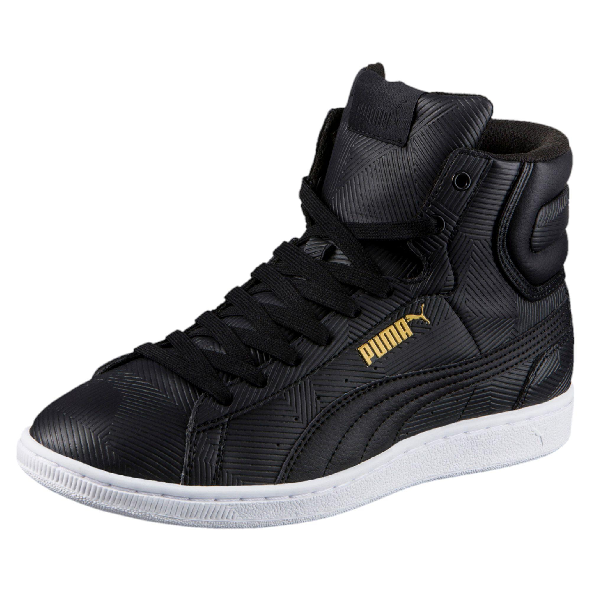 girls black puma trainers